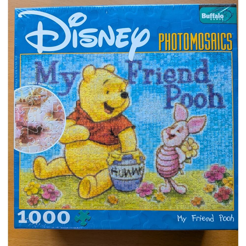 Disney Photomosaics My Friend Pooh 1000 Piece Puzzle NEW Sealed 27x20